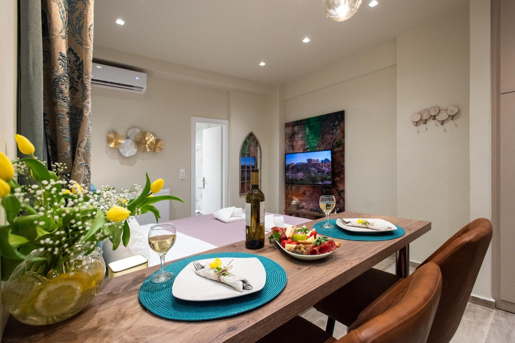 Blue Ark Romantic Studio Under Acropolis Atenas Exterior foto