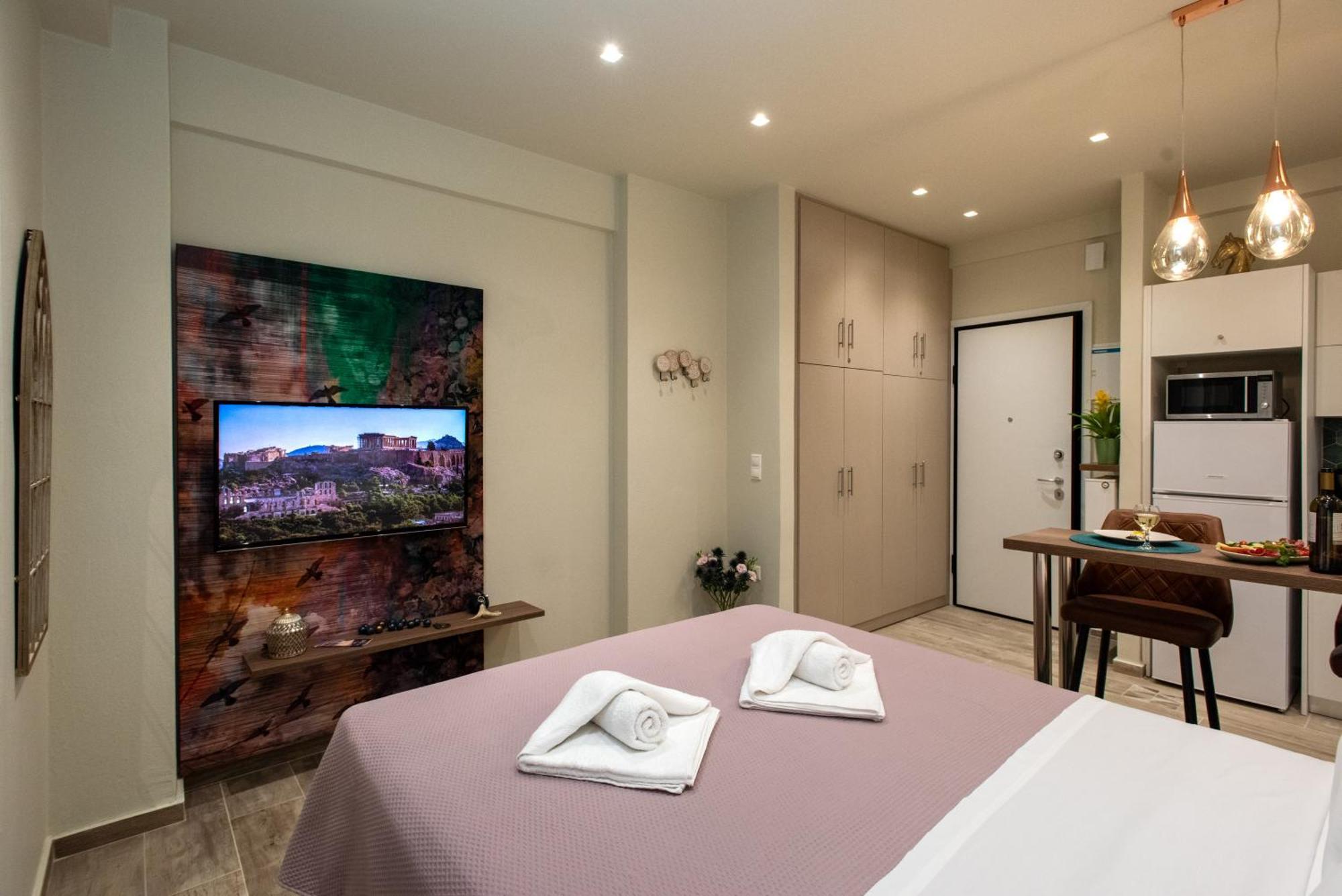 Blue Ark Romantic Studio Under Acropolis Atenas Exterior foto