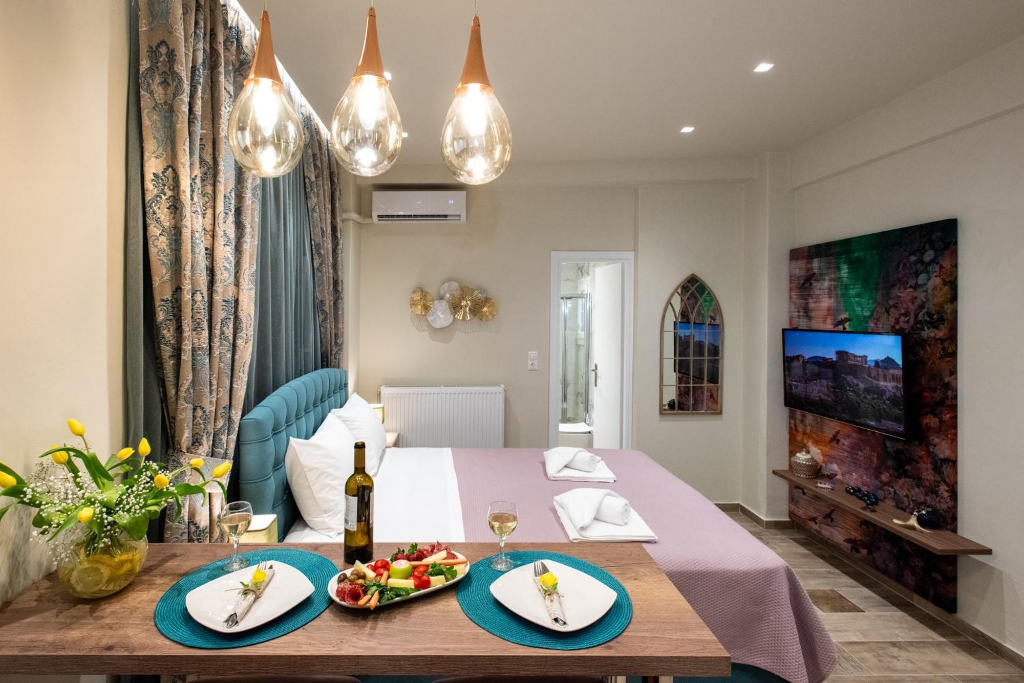 Blue Ark Romantic Studio Under Acropolis Atenas Exterior foto